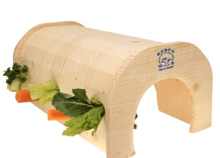 Heimtierbedarf Resch - Futtertunnel Nager Holz natur