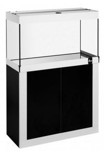 Schwarzes und weisses Aquarium-Set mit feinen Linienmuster