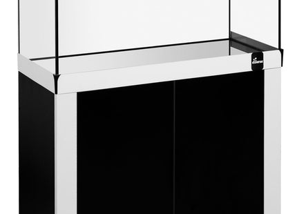 Schwarzes und weisses Aquarium-Set mit feinen Linienmuster