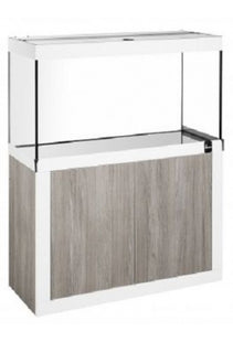 Modernes Aquarium-Set in Trüffelweiss für stilvolle Unterwasserwelten