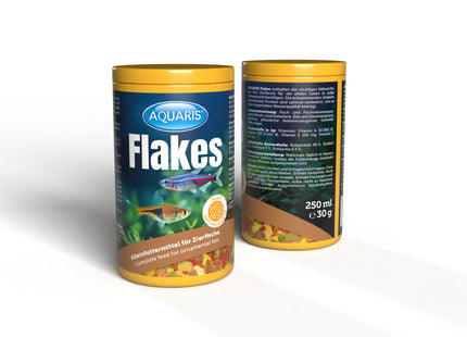 Aquaris Flakes Aquarium Fischfutter - hochwertiges Fischfutter für gesunde und farbenfrohe Aquarienbewohner
