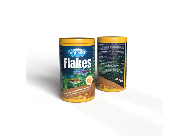 Aquaris Flakes Aquarium Fischfutter - hochwertiges Fischfutter für gesunde und farbenfrohe Aquarienbewohner