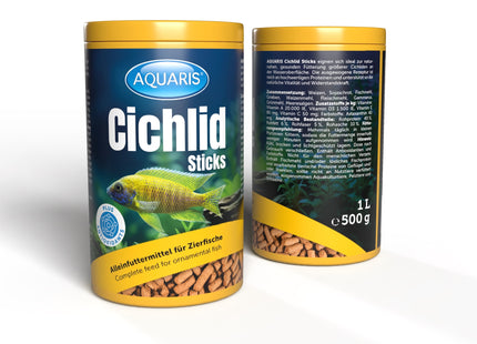 Aquaris Cichlid Sticks - Hochwertiges Aquarium Fischfutter für Cichliden