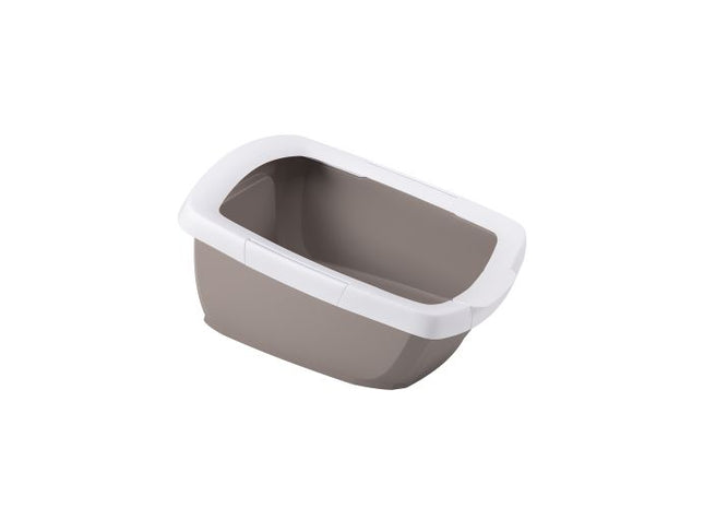 Moderne beige Toilette mit lustigem iMac-Design