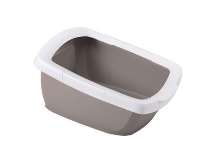 Moderne beige Toilette mit lustigem iMac-Design