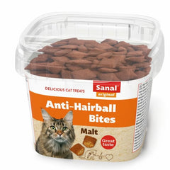 Sanal Cat Anti-Hairball Bites 75g - Natürliche Leckerlis zur Unterstützung der Verdauung und Vorbeugung von Haarballenbildung bei Katzen