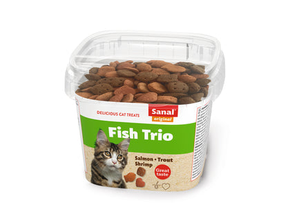 Sanal Cat Fish-Trio Bites, 75 g - Leckere und gesunde Snacks für Katzen