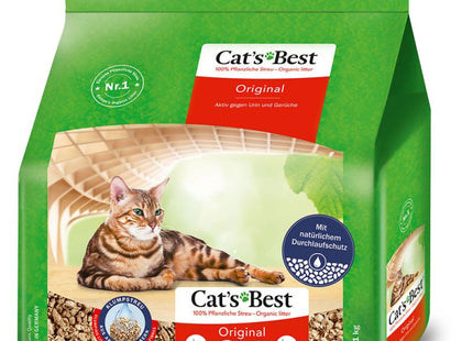 Cat's Best Original Granulat aus Weichholzfasern - hochwertiges Katzenstreu für maximale Sauberkeit und Geruchsbindung