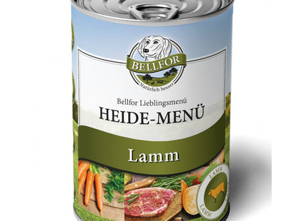 Bellfor Heide-Menü Lamm 400g - Hochwertiges Hundefutter mit hohem Fleischanteil