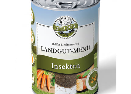 Bellfor Landgut-Menü hypoallergen mit Insekten - hochwertiges Hundefutter für empfindliche Hunde