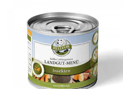 Bellfor Landgut-Menü hypoallergen mit Insekten - hochwertiges Hundefutter für empfindliche Hunde