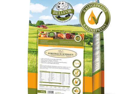 Bellfor Forstbach-Schmaus mit Lachs und Forelle - hochwertiges Hundefutter für gesunde Ernährung