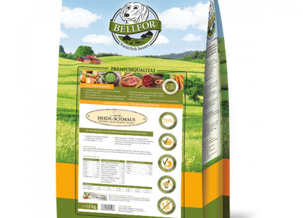 Bellfor Heide-Schmaus Weidelamm und Wildkaninchen Hundefutter - hochwertiges Nassfutter für Hunde mit natürlichen Zutaten