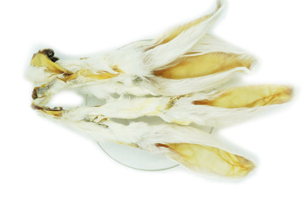 Bellfor Kaninchenohren mit Fell, 200 g - hochwertiger Snack für Hunde mit empfindlichem Magen