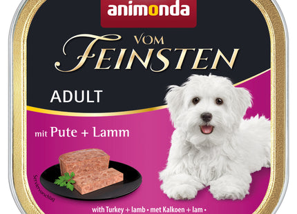Animonda - Hund, Vom Feinsten Adult Pute + Lamm, hochwertiges Hundefutter in praktischen 150 g Portionen