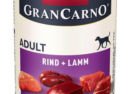 Animonda GranCarno Adult Hundefutter mit Rind und Lamm, 6 Stück - hochwertiges Nassfutter für erwachsene Hunde