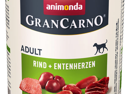 Animonda GranCarno Adult Rind + Entenherzen 6 Stk. für Hunde