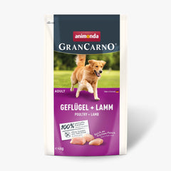 Animonda GranCarno Adult Geflügel + Lamm Hundefutter, 4 kg - hochwertiges Nassfutter für erwachsene Hunde