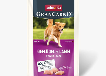 Animonda GranCarno Adult Geflügel + Lamm Hundefutter, 4 kg - hochwertiges Nassfutter für erwachsene Hunde