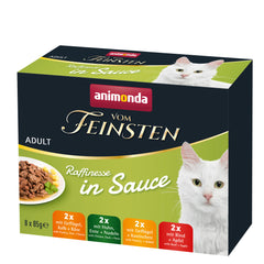 Animonda Feinschmecker Katzenfutter Mixpack Rafinesse in Sauce, 8 x 85 g Adult - hochwertiges Nassfutter für anspruchsvolle Katzen