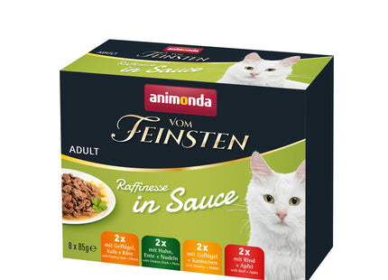 Animonda Feinschmecker Katzenfutter Mixpack Rafinesse in Sauce, 8 x 85 g Adult - hochwertiges Nassfutter für anspruchsvolle Katzen