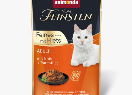 Animonda Feinschmecker Katzenfutter Adult Frischebeutel mit Ente und Putenfleisch 18 Stück à 85 g