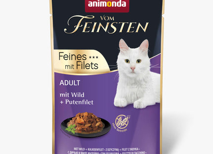 Animonda Feinschmecker Katzenfutter Adult Frischebeutel mit Wild und Putenfleisch 18 Stück à 85 g