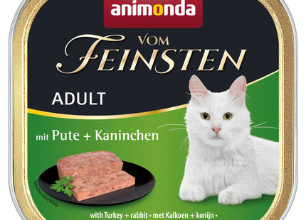 Animonda Vom Feinsten Adult Katzenfutter mit Pute und Kaninchen, 32 Stück à 100 g