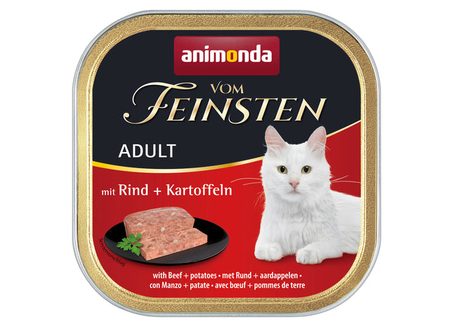Animonda Vom Feinsten Adult Katzenfutter mit Rind und Kartoffeln, 32 Stück à 100g