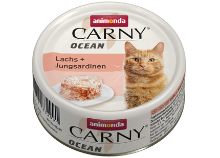 Animonda Katze Carny Ocean Nassfutter mit Lachs und Jungsardinen, 12 Beutel à 80 g