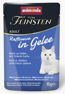 Animonda Katze von Feinsten Adult Raffinessen in Gelee Huhn mit Lachs 18 Stk. à 85 g