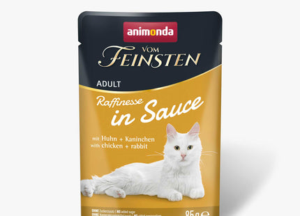 Animonda - Katze Vom Feinsten, Adult, Raffinesse in Sauce, Huhn+Kaninchen, 85g