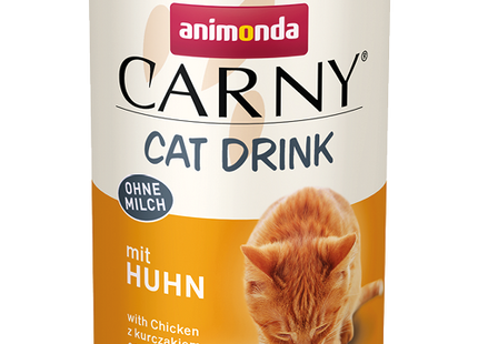 Animonda Carny Cat Drink mit Huhn 24 Stk. à 140 ml - hochwertiges Katzennassfutter in praktischen Portionen