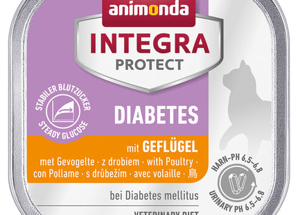 Animonda Integra Katzenfutter für Diabetes mit Geflügel, 16 Stück à 100 g