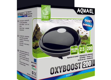 Aquael OXYBOOST AP-200 Plus, 200 l/h - leistungsstarker Luftpumpenfilter für Aquarien bis 200 Liter Fassungsvermögen