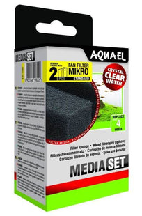 Aquael Sponge Fan-Mikro Plus, 2 Stk. - Hochwertige Schwammfilter für Aquarien