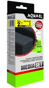 Aquael Sponge Fan-2 Plus, 2 Stück - Effiziente Filtermedien für Aquarienpumpen