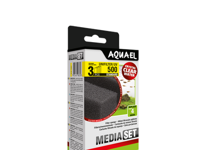 Aquael Filtrationsschwamm Unifilter 500, 3 Stk. - Effektive Filterung für Aquarien mit hoher Qualität