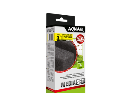 Aquael Filtrationsschwamm Unifilter 750/1000, 3 Stk. - hochwertige Ersatzschwämme für Aquarienfilter