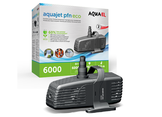 Aquael Aqua Jet PFN 6000 Eco - schwarze Teichpumpe