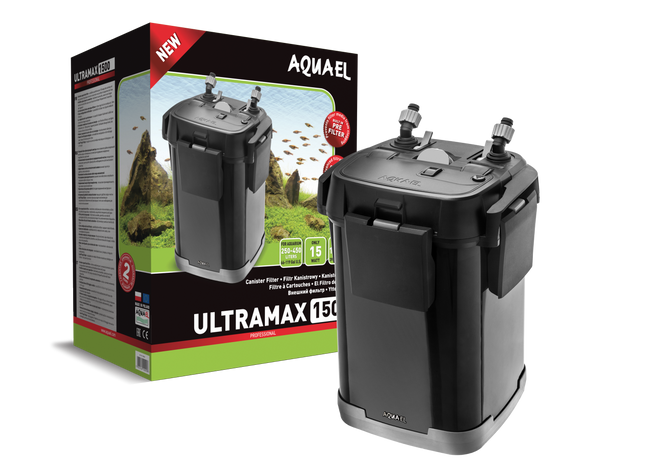 Aquael Filter Ultramax 1500 l/h - leistungsstarker Filter für Aquarien mit einer Durchflussleistung von 1500 Litern pro Stunde