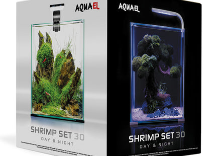 Aquael Shrimp Set in Weiss, Tag-Nacht-Beleuchtung