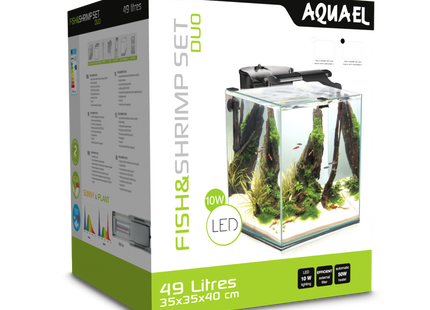 Aquael Fish & Shrimp Set Duo 35 in Weiss - Perfektes Zuhause für deine Aquarienbewohner