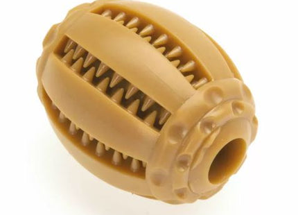 Kau- und Spielzeug für Hunde, Dental Rugby Mint Braun