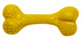 Aquael Comfy Toy Dental Bone in Gelb - Zahnpflege und Spielspass für Ihren Hund