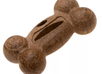 Aquael Ecomfy Toy Woody Strong Snacky Bone, 16 cm - strapazierfähiges Hundespielzeug aus Holzoptik mit Snackfunktion