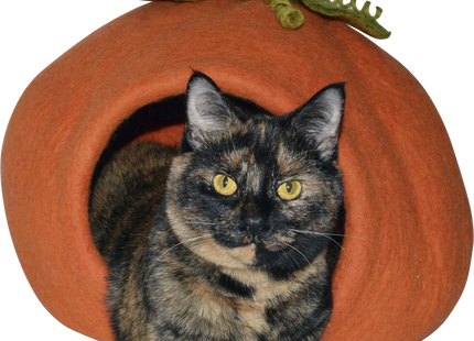 Handgefertigter Kürbis-Orangen-Dekor für gemütliche Herbstabende