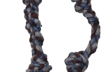 Handgefertigtes geknotetes Seil in Naturgrau - perfekt für natürliche Dekorationen