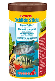 Sera Cichliden Sticks 1 L - hochwertiges Fischfutter für Cichliden in Aquariumaquarien