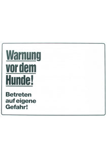 Trixie Warnschild Hunde Warnung